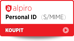 S/MIME, osobní SMIME certifikát Alpiro Personal ID