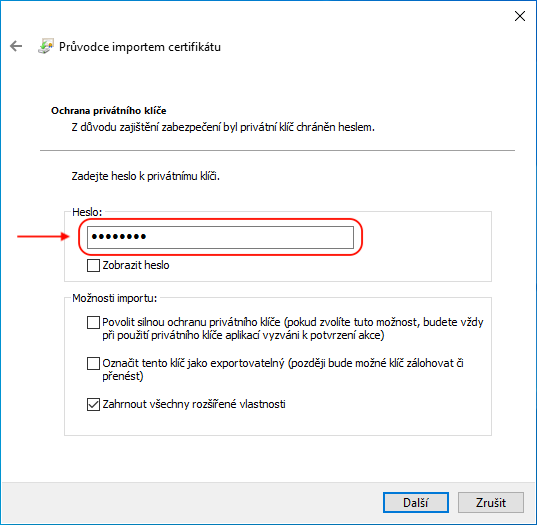 Jak nainstalovat certifikát ve Windows