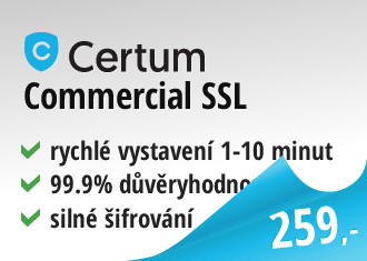 SSL certifikát Certum Commercial SSL