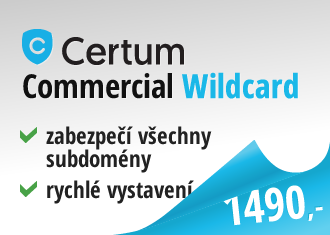 SSL certifikát Certum Commercial Wildcard SSL