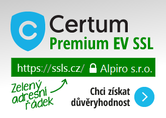 SSL certifikát Certum Premium EV SSL se zeleným adresním řádkem