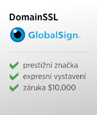 SSL certifikát GlobalSign DomainSSL